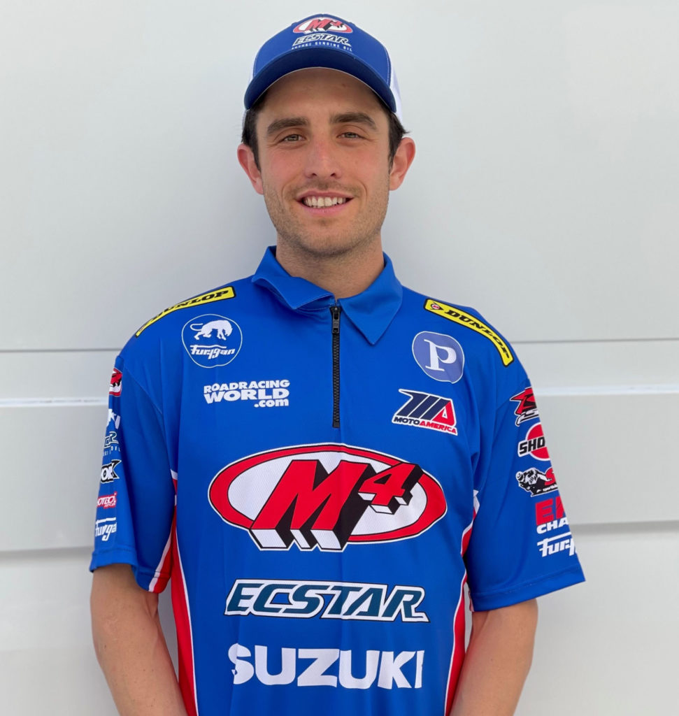 Experienced pro Wyatt Farris joins M4 ECSTAR Suzuki as its Stock 1000 rider. Photo courtesy Suzuki Motor of America, Inc.