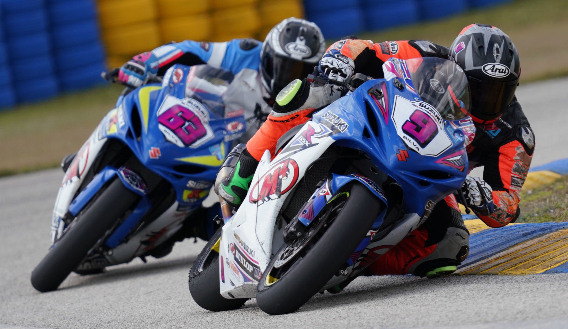 Bruno Silva (9) leads Fernando Silva (63) at Homestead-Miami Speedway. Photo by John Sackett/At The Apex Photos, courtesy FMRRA.