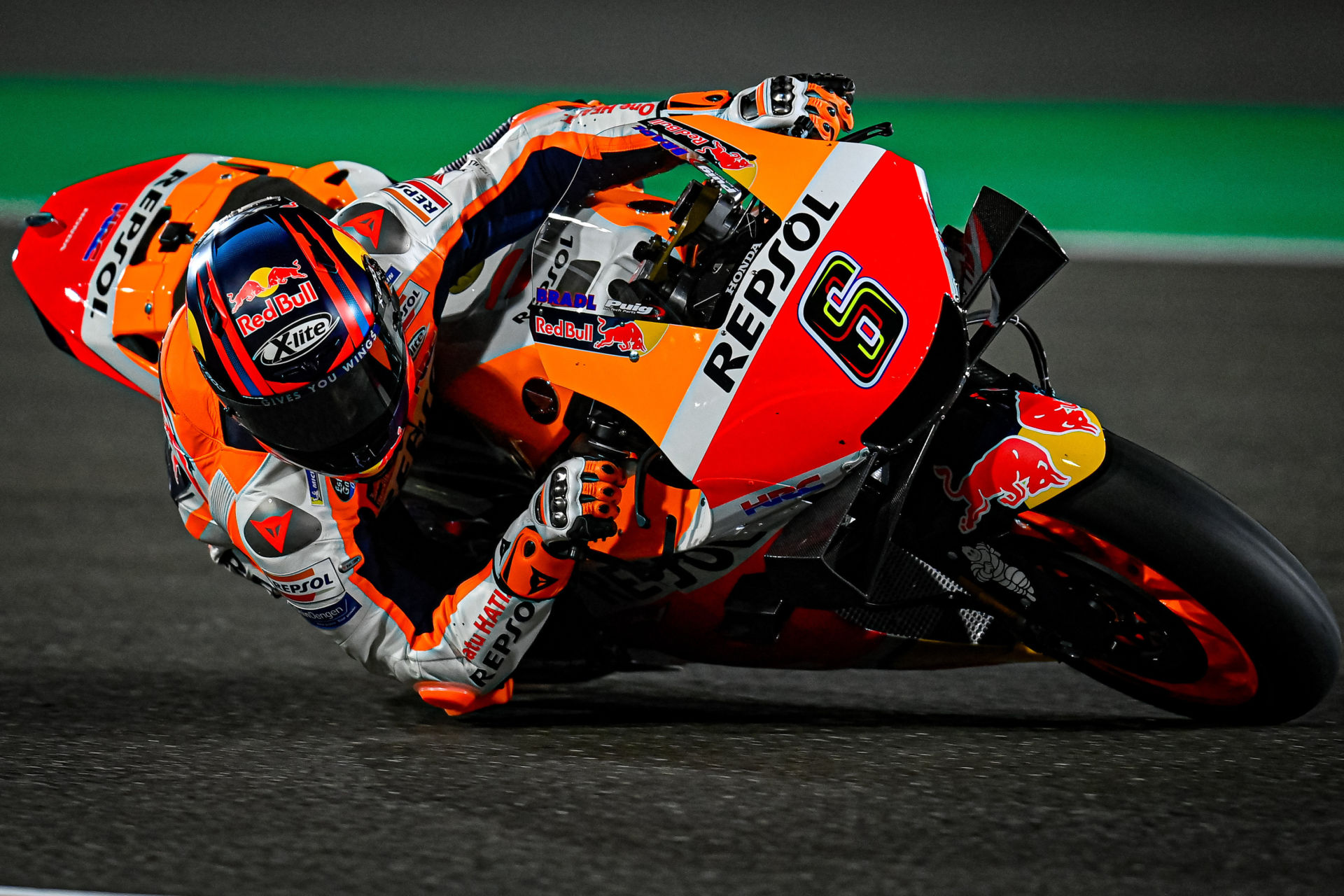 Stefan Bradl (6) was the quickest rider during the MotoGP shakedown test Friday in Qatar. Photo courtesy Dorna.