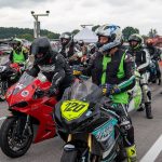 Riders lined up for an Evolve GT track day session at VIRginia International Raceway. Photo by Mark Lienhard, courtesy Evolve GT.