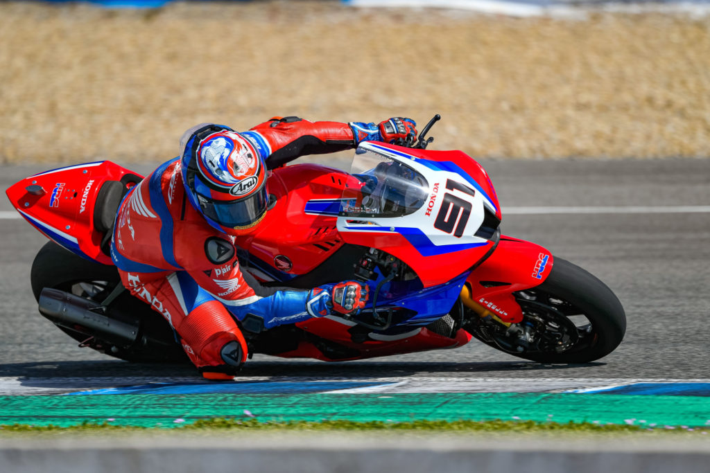 Leon Haslam (91). Photo courtesy Honda.