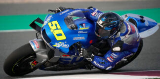 Sylvan Guintoli (50). Photo courtesy Team Suzuki ECSTAR.