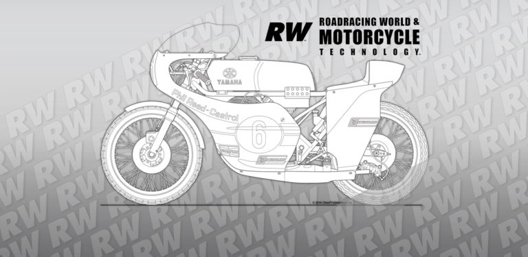 Historic Racebike Illustrations:  1971 Cheney Yamaha TD2B