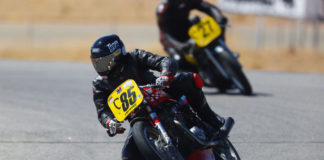 AHRMA racers Simon Brown (C85) and Mark Brown (C27) in action at Streets of Willow. Photo by etechphoto.com, courtesy AHRMA.