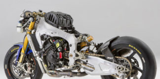 A Yamaha YZF-R1 with Attack Performance chassis parts. Photo courtesy Attack Performance.