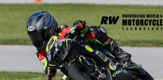 Mikey Lou Sanchez (55) on his Ohvale MotoAmerica Mini Cup racebike. Photo by Brian J. Nelson.