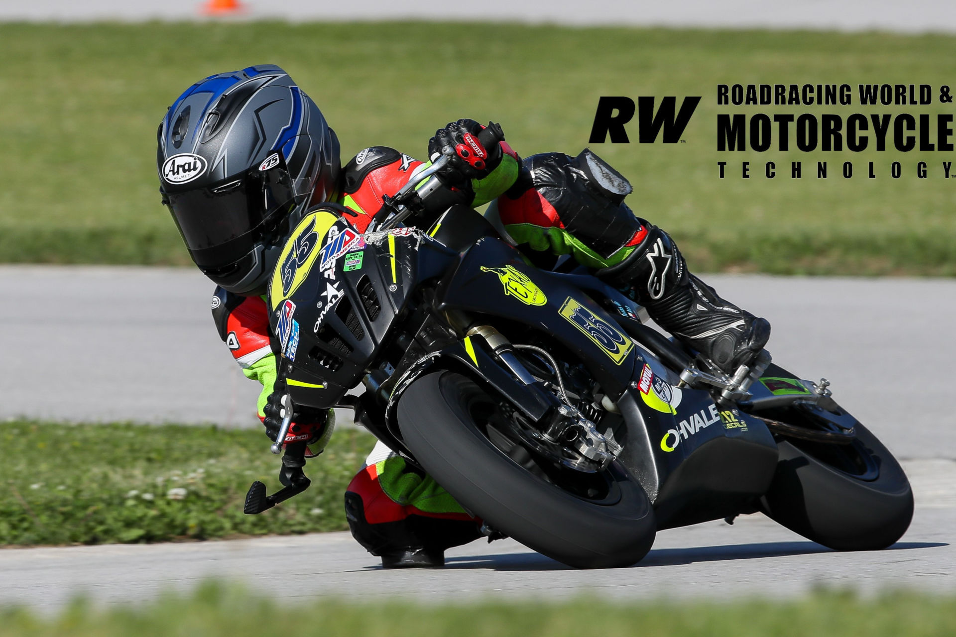 Mikey Lou Sanchez (55) on his Ohvale MotoAmerica Mini Cup racebike. Photo by Brian J. Nelson.