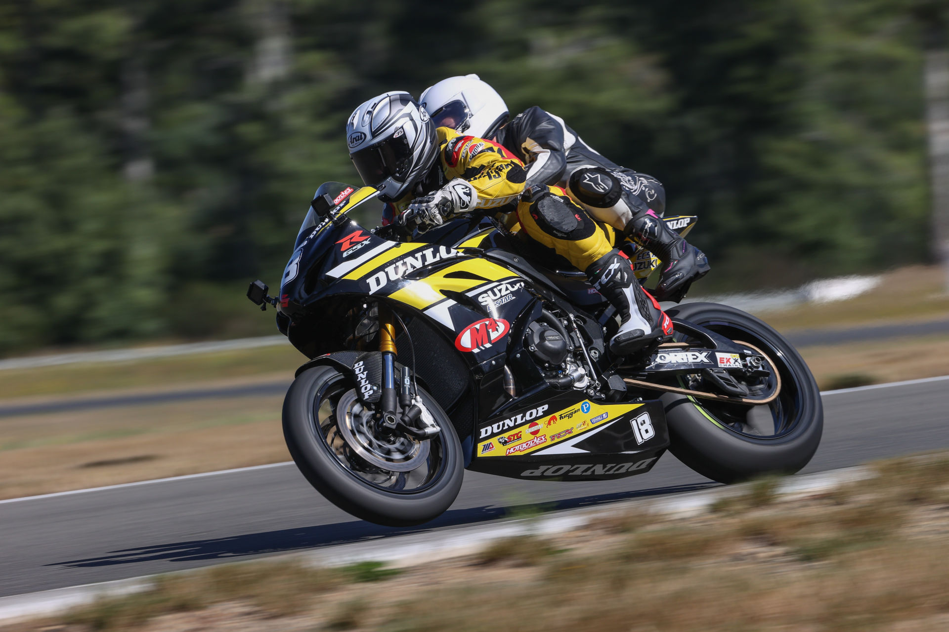 Chris Ulrich pilots the Dunlop Two-Seat Superbike during 2020. Photo By Brian J Nelson.