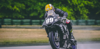 Ben Walters, Jr. (99) at speed on the Army of Darkness Yamaha YZF-R1 at Carolina Motorsports Park. Photo by Christopher Holder, courtesy AOD.