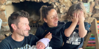 Josh Hayes, Melissa Paris, three-year-old son Hawk Hayes, and newborn daughter Bretley Dane Hayes. Photo by Troy Hayes Photography, courtesy Hayes-Paris family.