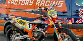 Travis Pastrana's Red Bull KTM dirt tracker. Photo courtesy AFT.