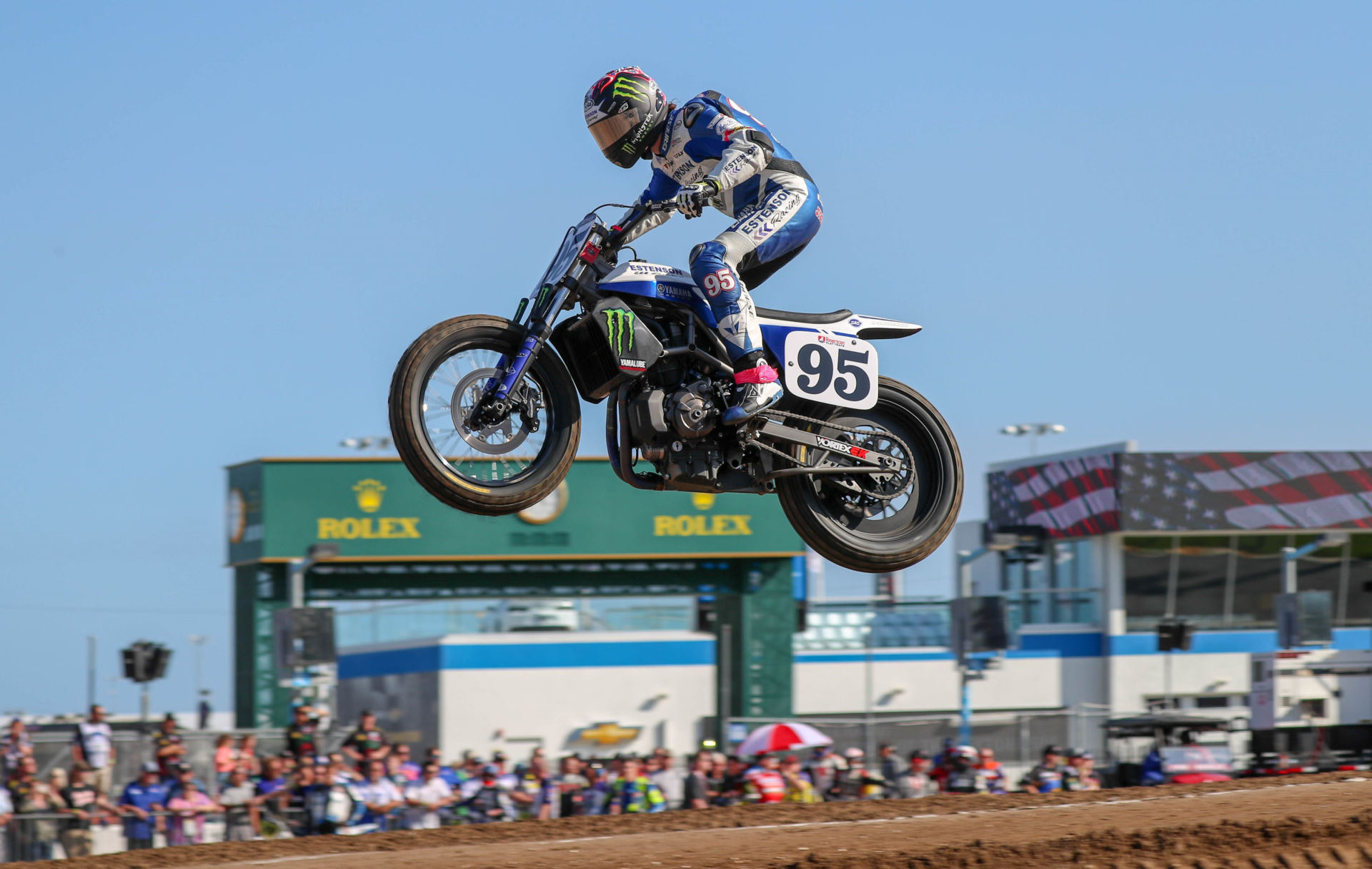 JD Beach (95) airborne during an event in 2019. Photo by Scott Hunter, courtesy AFT.