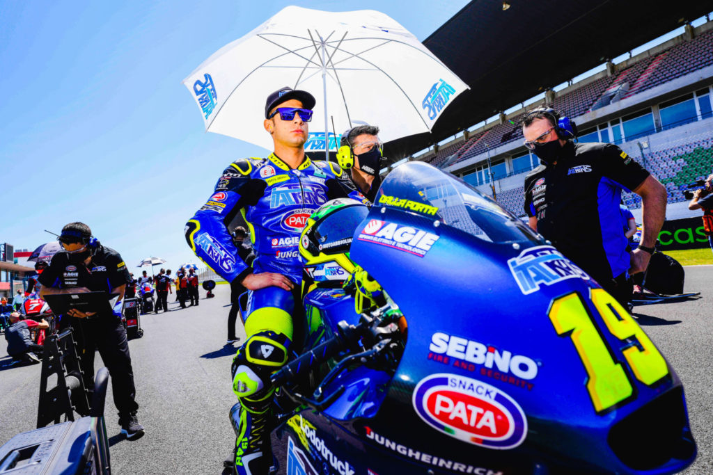 Lorenzo Dalla Porta on the grid in Portugal. Photo courtesy Italtrans Racing Team.