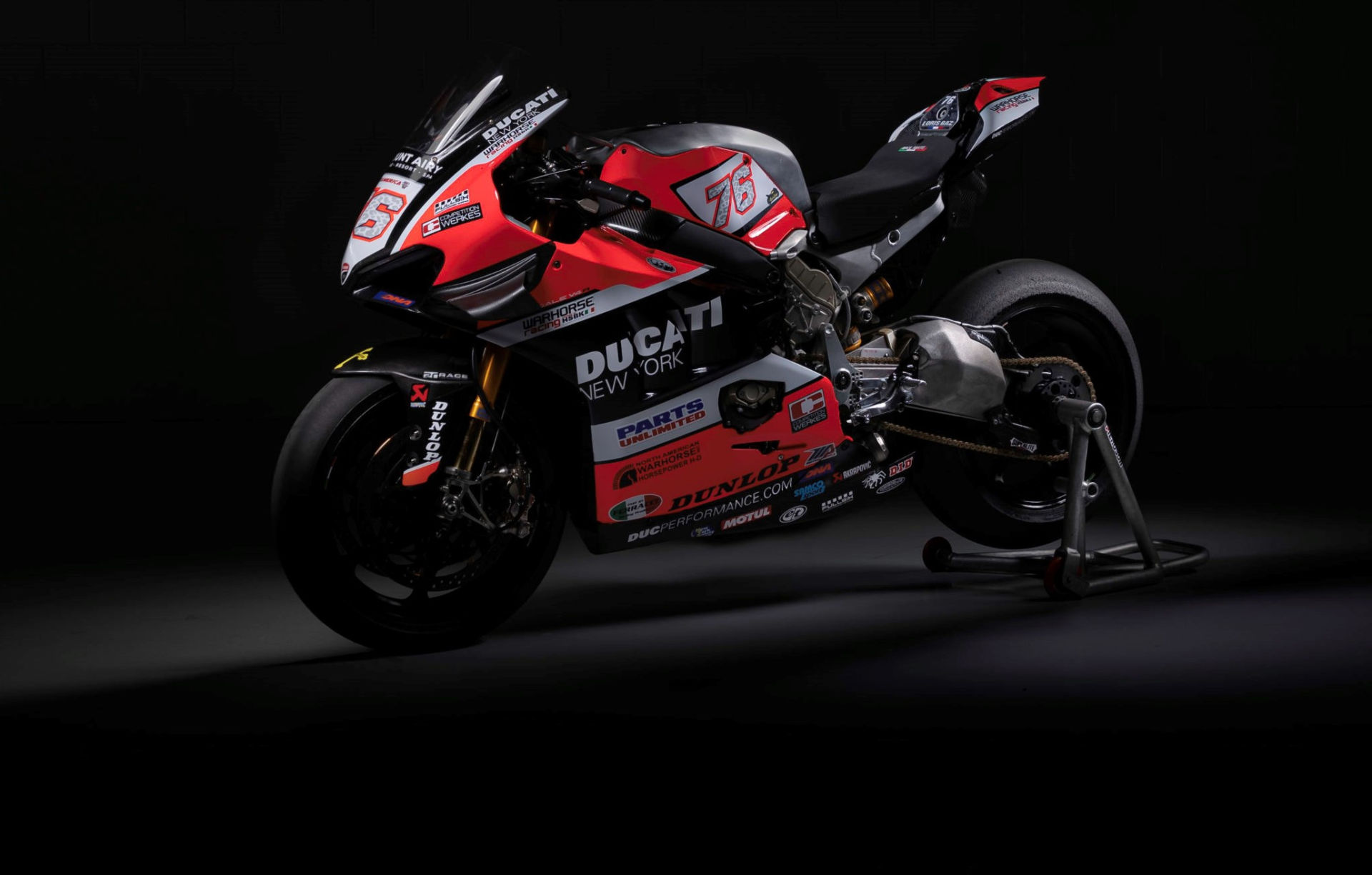 Loris Baz's Warhorse HSBK Racing Ducati New York Superbike. Photo courtesy Warhorse HSBK Racing Ducati New York.