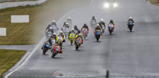 The start of a Northern Talent Cup race at Oschersleben. Photo courtesy Dorna.