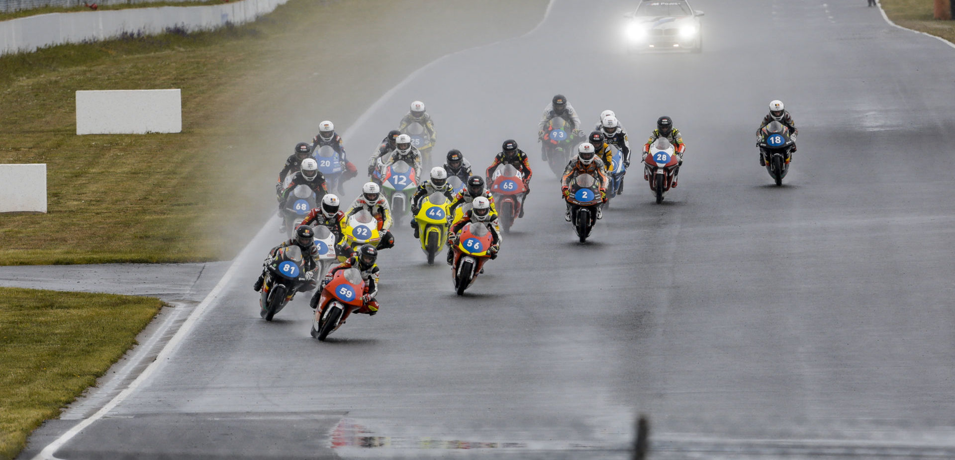 The start of a Northern Talent Cup race at Oschersleben. Photo courtesy Dorna.