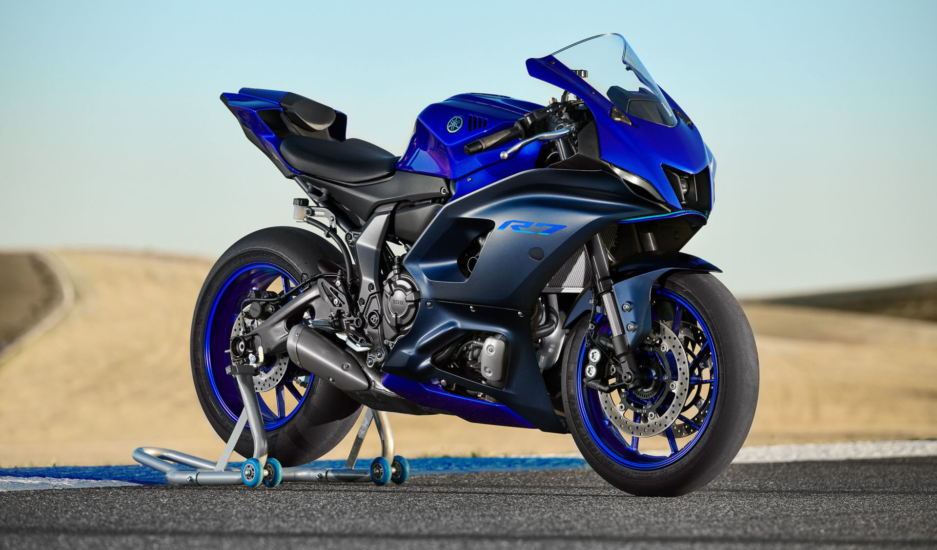 A 2022-model Yamaha YZF-R7. Photo courtesy Yamaha.