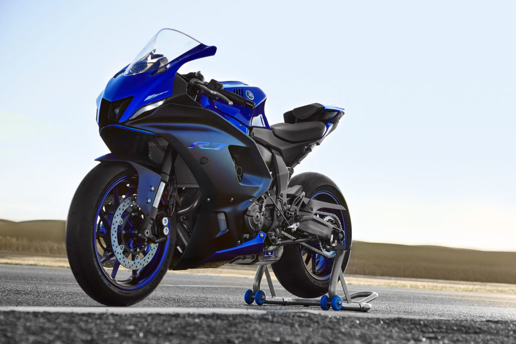 A 2022-model Yamaha YZF-R7. Photo courtesy Yamaha.