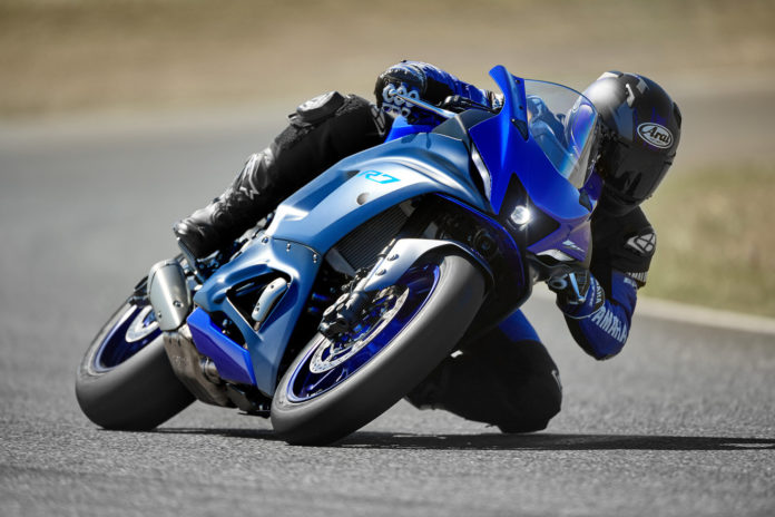 A 2022-model Yamaha YZF-R7. Photo courtesy Yamaha. A 2022-model Yamaha YZF-R7. Photo courtesy Yamaha.