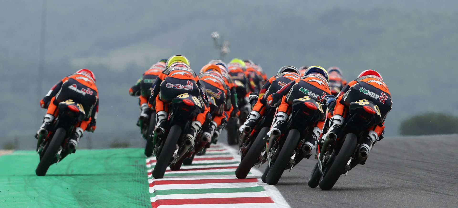 Action from Red Bull MotoGP Rookies Cup Race One at Mugello. Photo courtesy Red Bull.