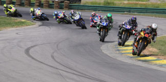 The start of MotoAmerica Superbike Race One at VIR in 2019. Photo by Brian J. Nelson.