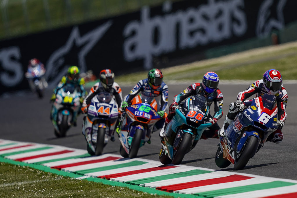 Cameron Beaubier (6) leads a group of riders at Mugello. Photo courtesy American Racing Team.