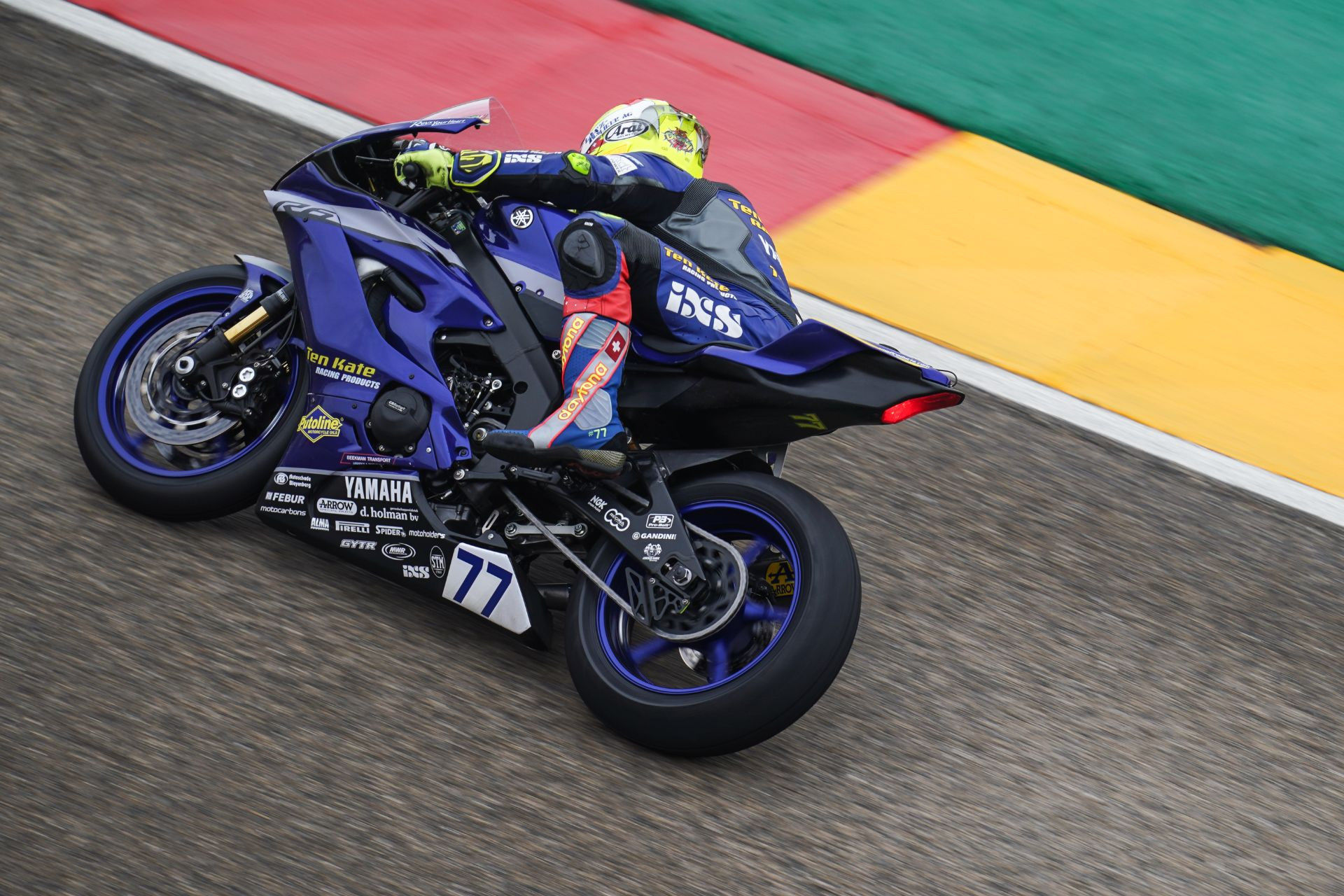 Dominique Aegerter (77), as seen at Motorland Aragon. Photo courtesy Yamaha Racing.