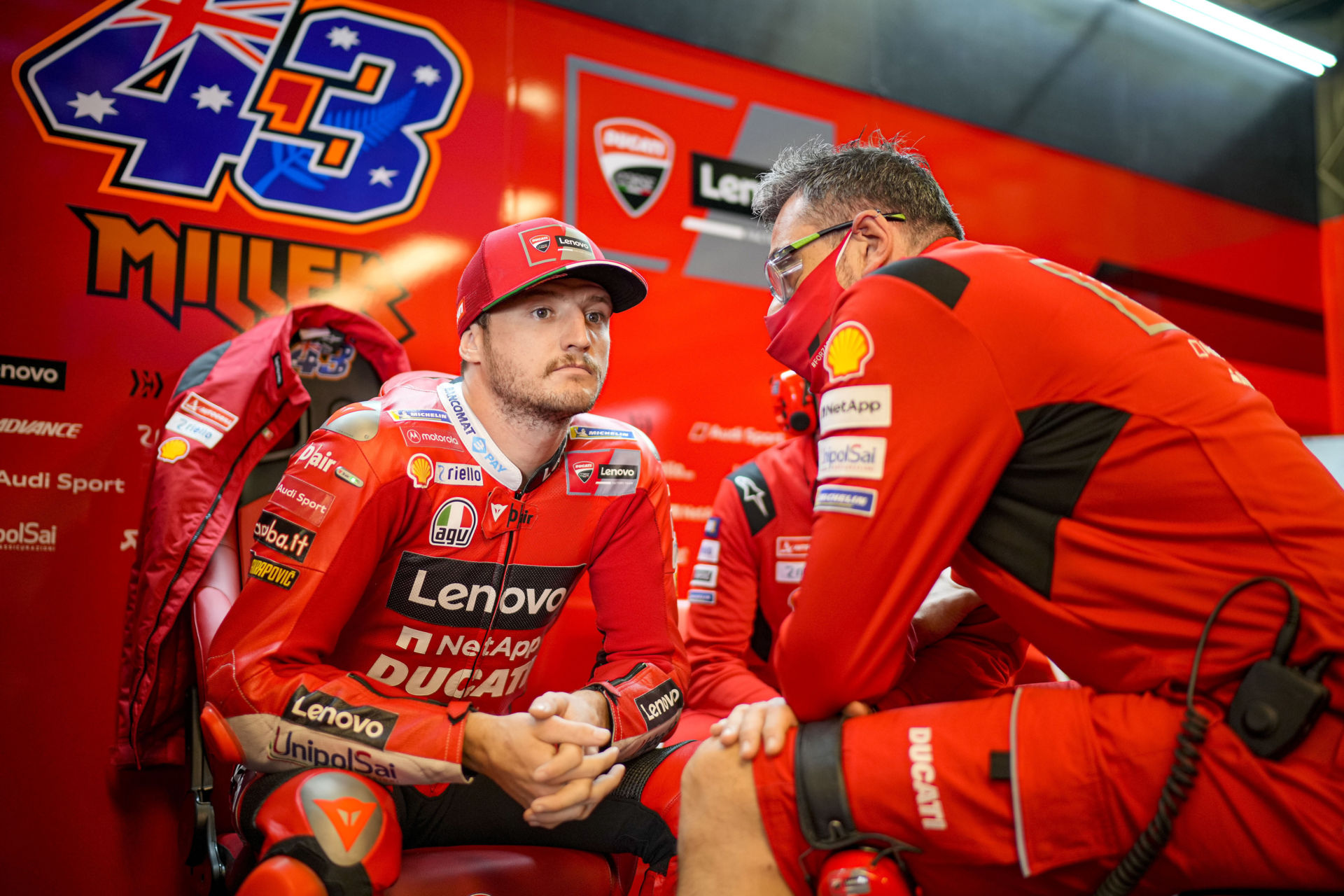 Jack Miller (left). Photo courtesy Ducati.