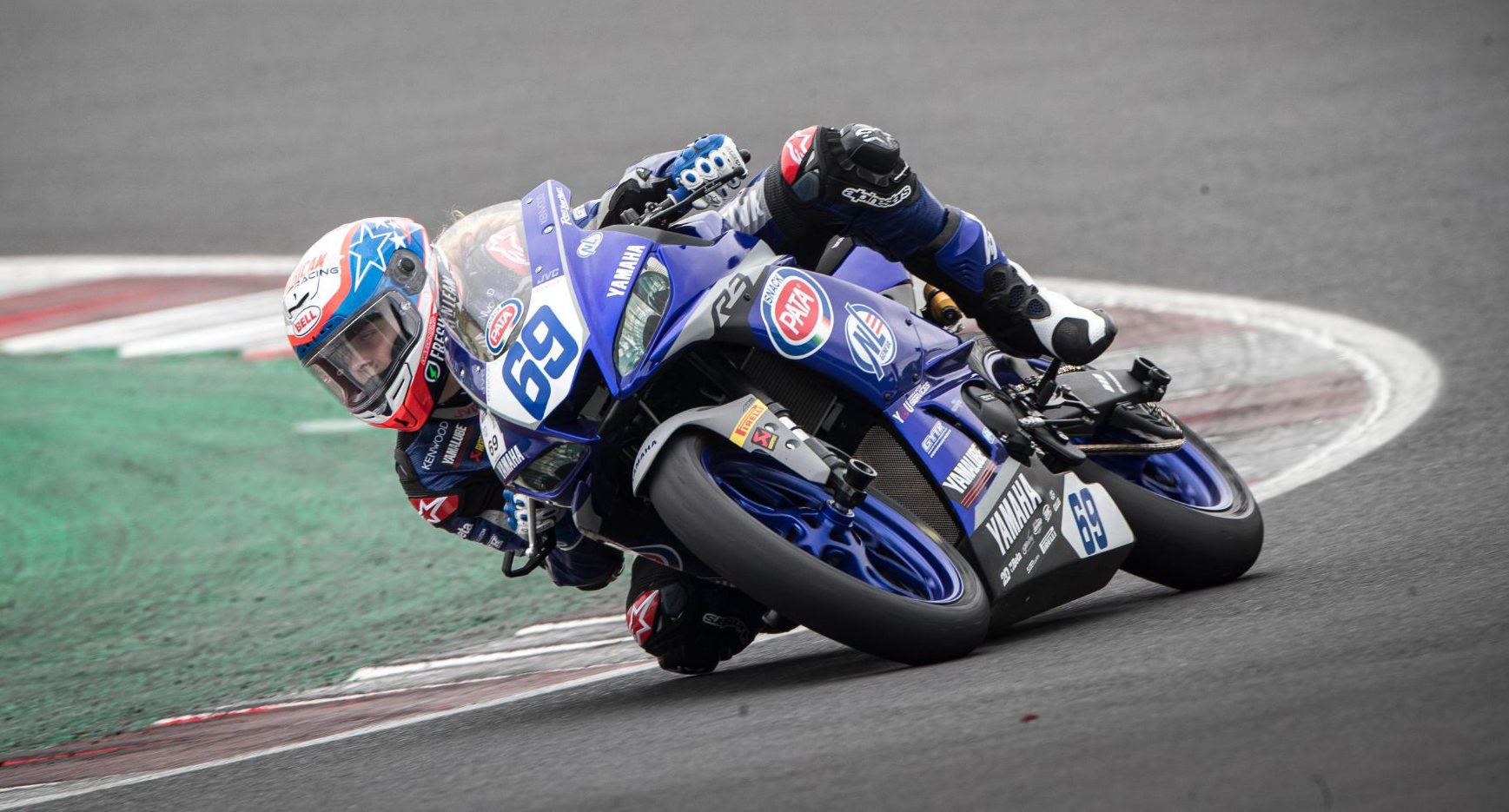 American Kayla Yaakov (69) in action at Misano. Photo courtesy Yamaha Racing.