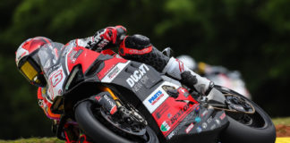 Loris Baz (76). Photo by Brian J. Nelson, courtesy Warhorse HSBK Racing Ducati New York.