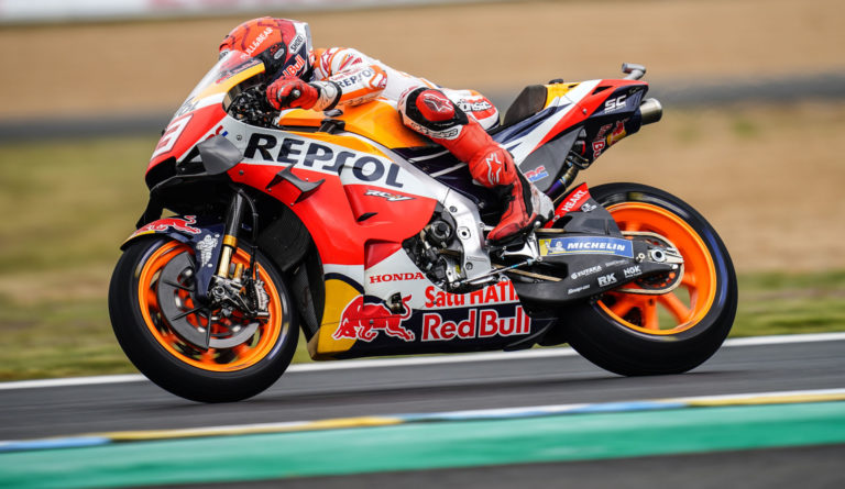 MotoGP: Marc Marquez Tops Wet FP3 At Le Mans
