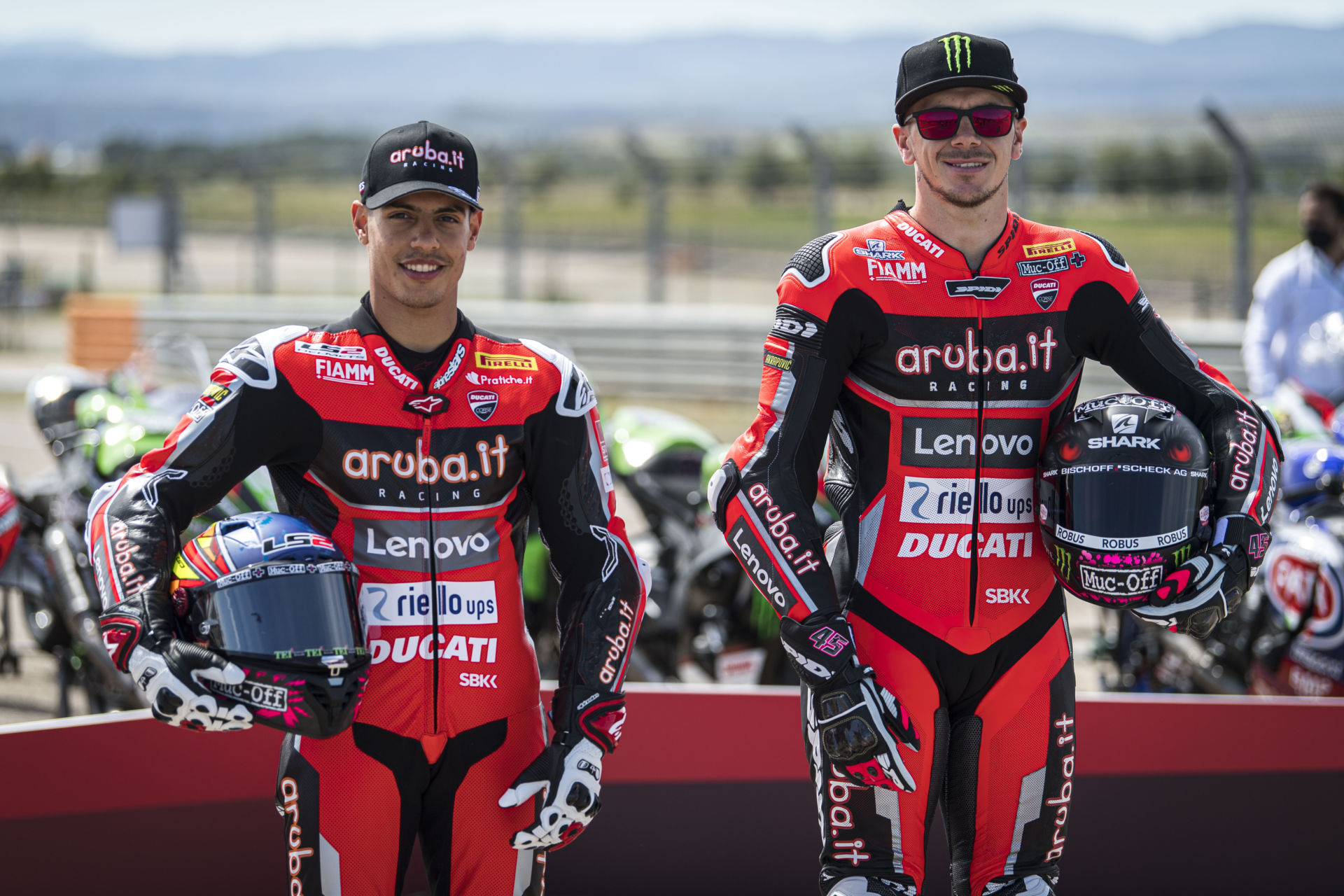 Michael Ruben Rinaldi (left) and Scott Redding (right). Photo courtesy Aruba.it Racing Ducati.