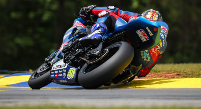 Sean Dylan Kelly (40) leads the MotoAmerica Supersport Championship heading into VIR. Photo by Brian J. Nelson, courtesy MotoAmerica.