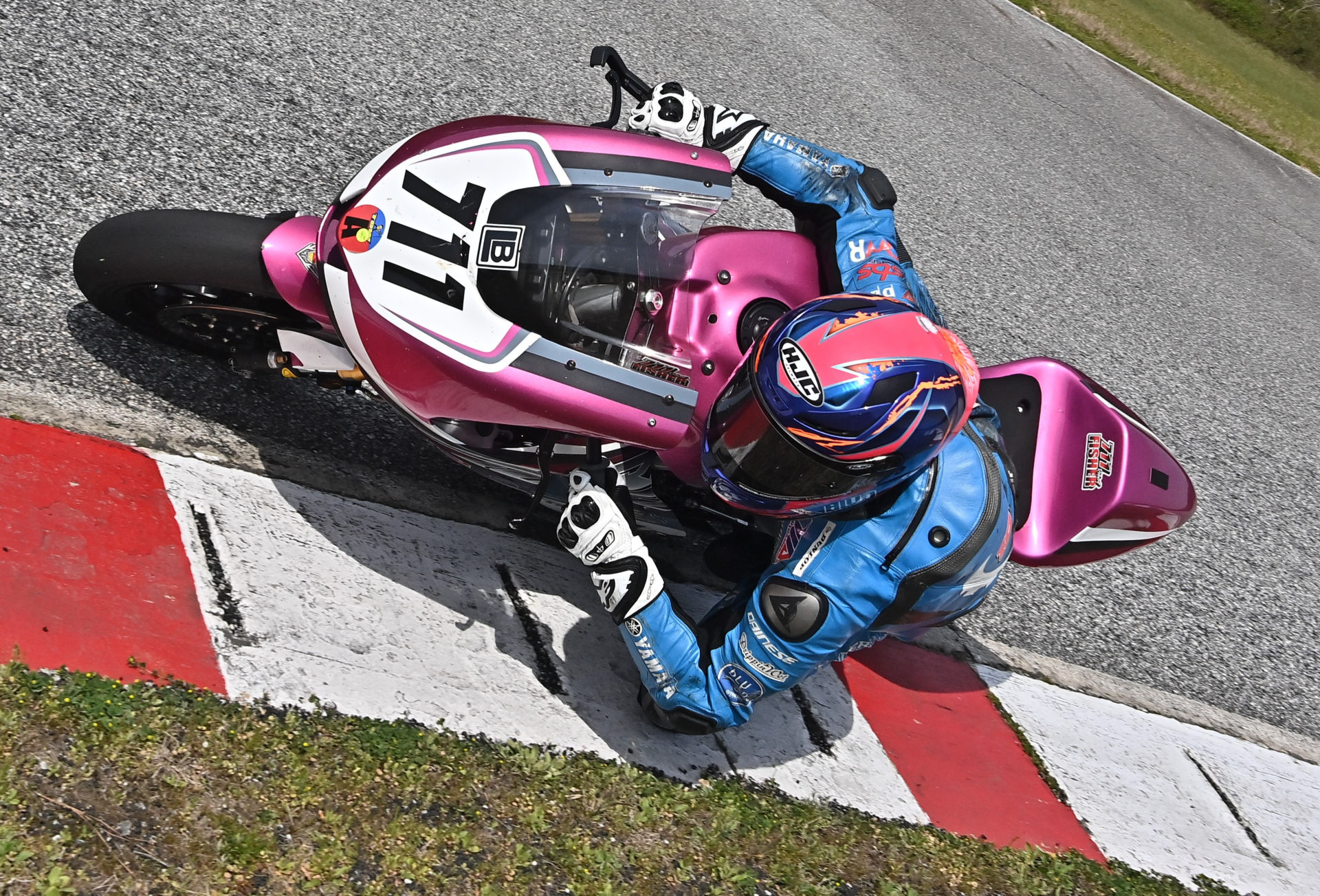 Jackson Blackmon (711) testing his new Yamaha MT-07 at Jennings GP. Photo courtesy JBR.