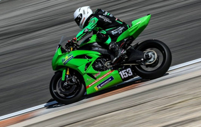 Valentin Debise (153) in action at the Circuit de Ledenon. Photo courtesy Valentin Debise.