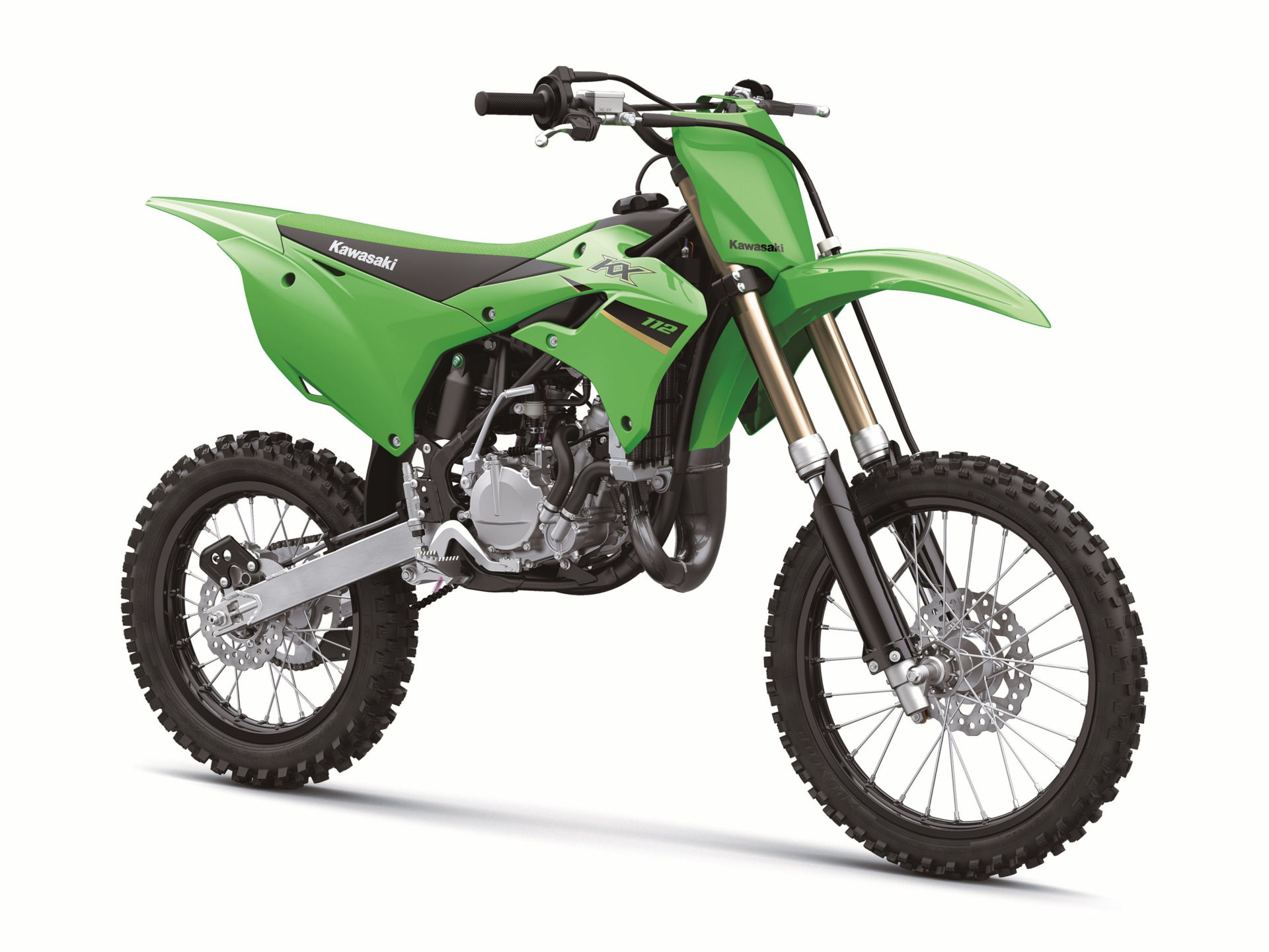 A 2022-model Kawasaki KX112. Photo courtesy Kawasaki.