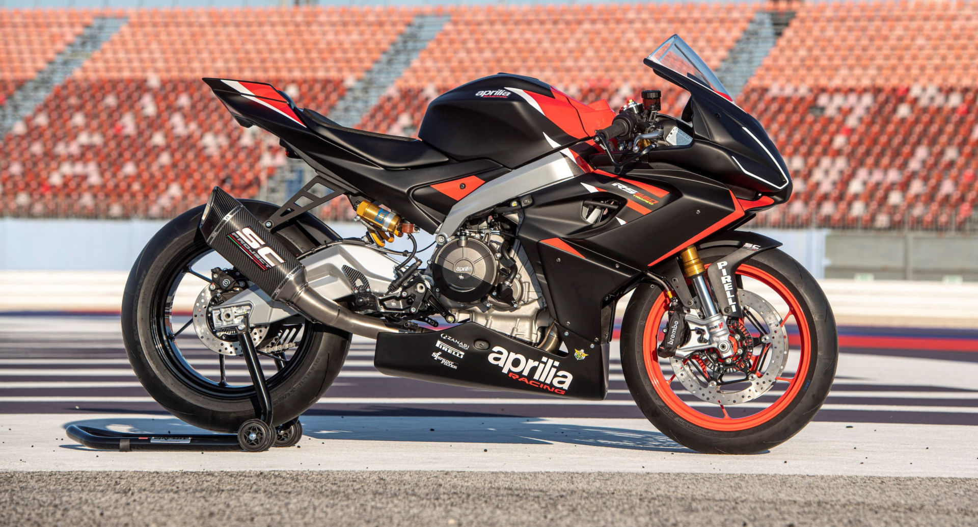 An Aprilia RS 660 Trofeo turn-key racebike. Photo courtesy Aprilia.