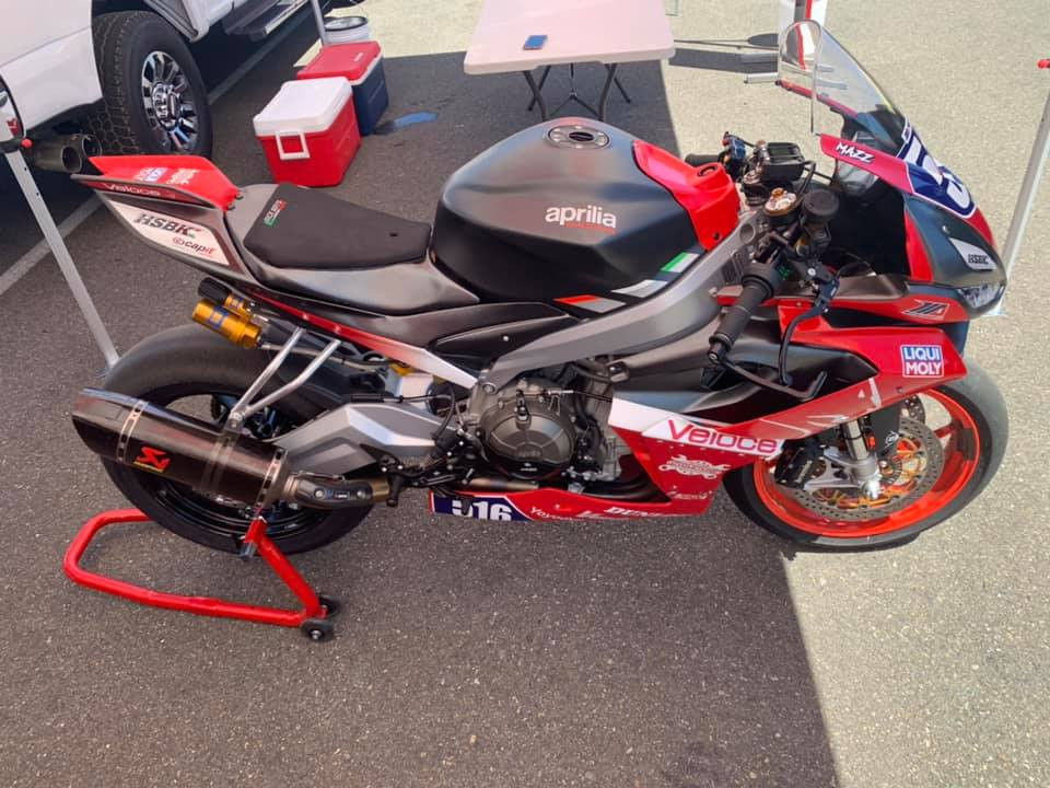 Anthony Mazziotto's Aprilia RS 660 MotoAmerica Twins Cup racebike. Photo courtesy Anthony Mazziotto.