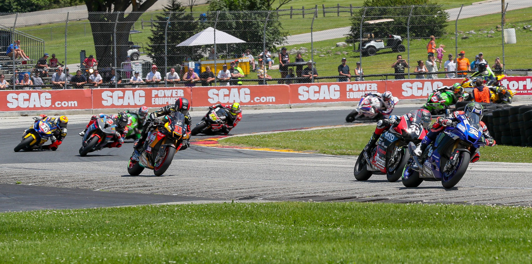 Road America is hosting a full slate of MotoAmerica racing on track and a weekend full of fan activities off track June 11-13. Photo by Brian J. Nelson.