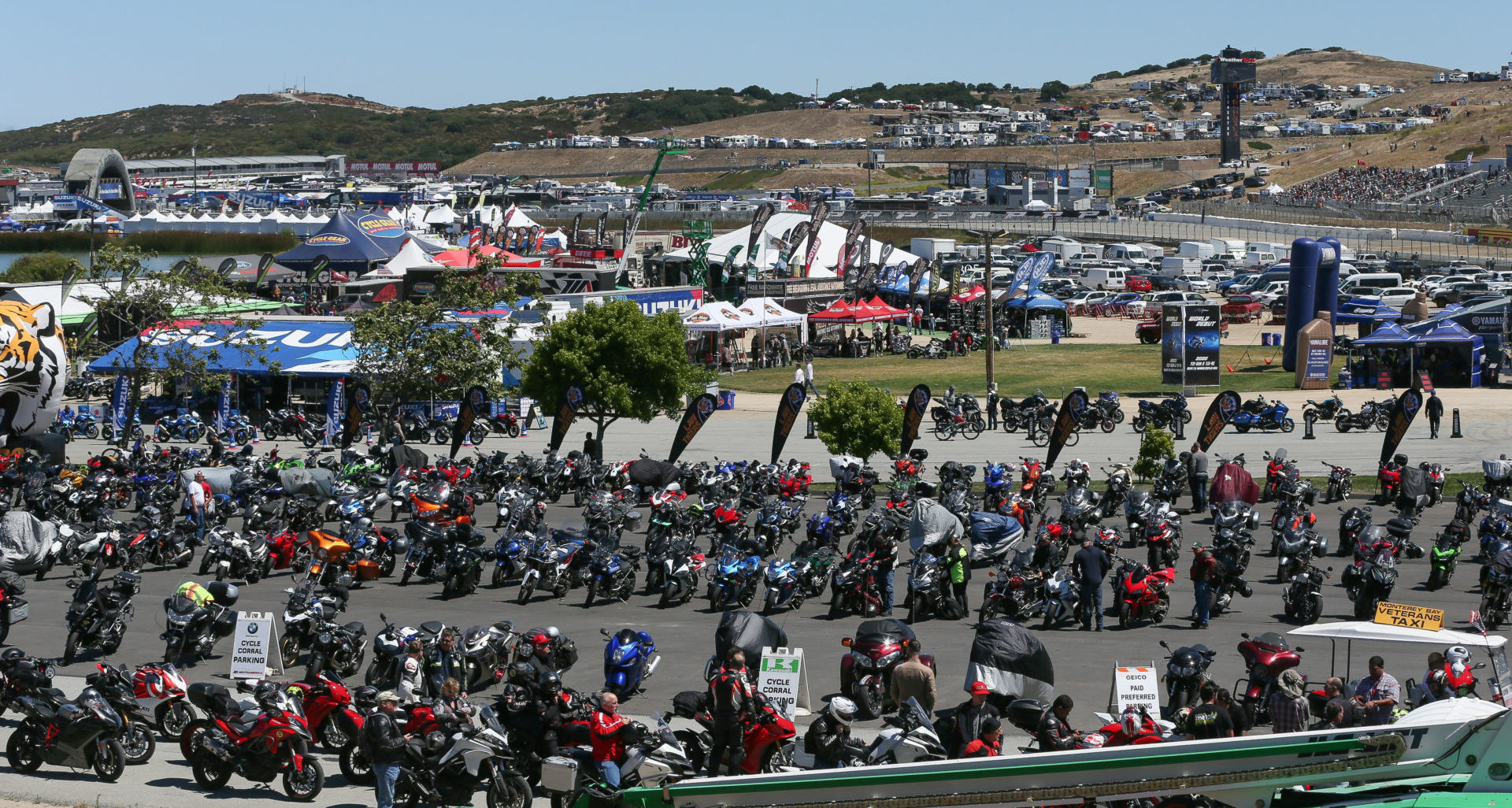 A scene from the MotoAmerica/World Superbike event at Laguna Seca Raceway in 2019. Photo by Brian J. Nelson.