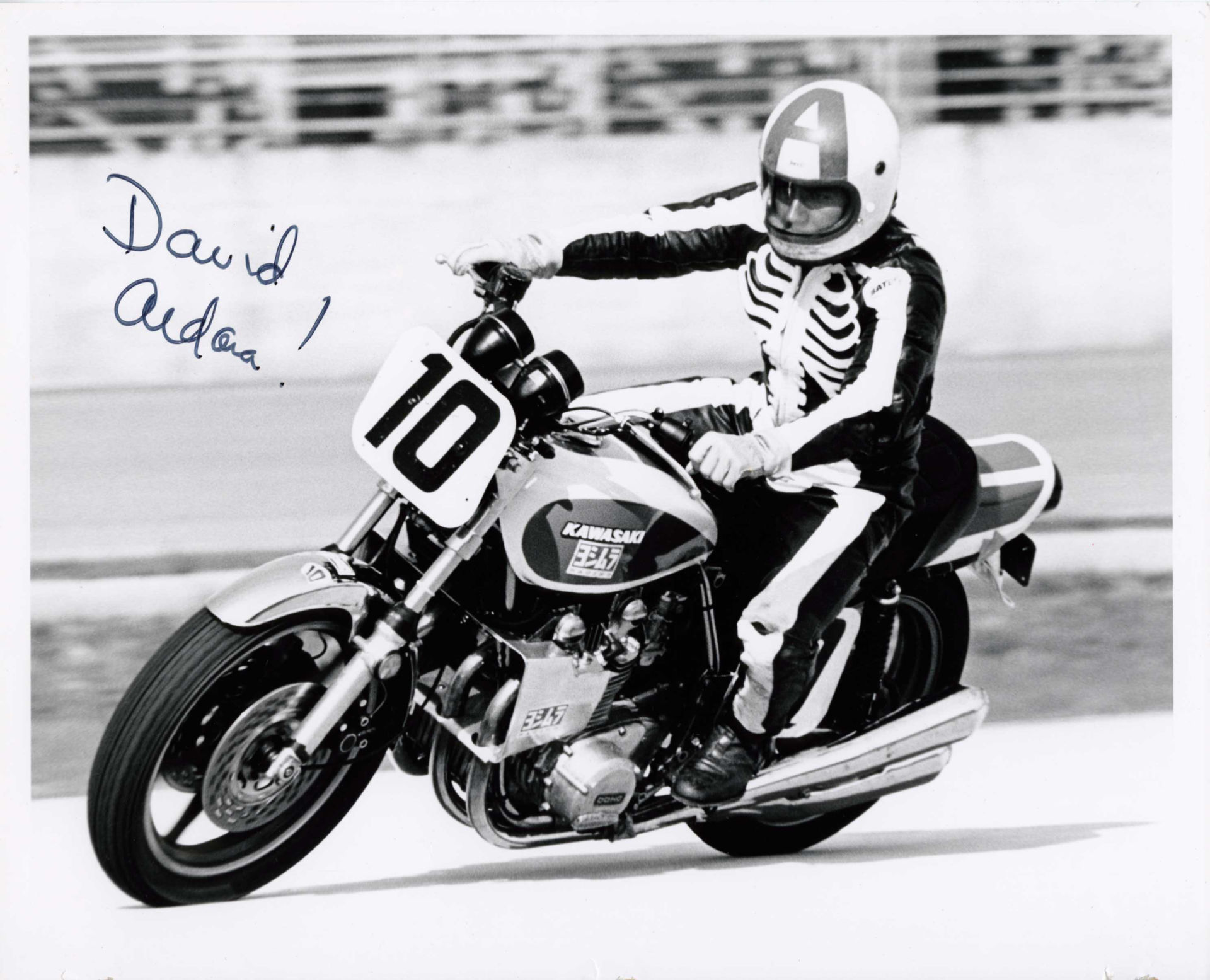 David Aldana (10) on a Kawasaki back in the day. Photo courtesy AMA.