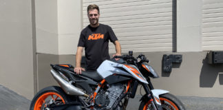 Andy DiBrino and his new KTM 890 Duke R. Photo courtesy Andy DiBrino Racing.