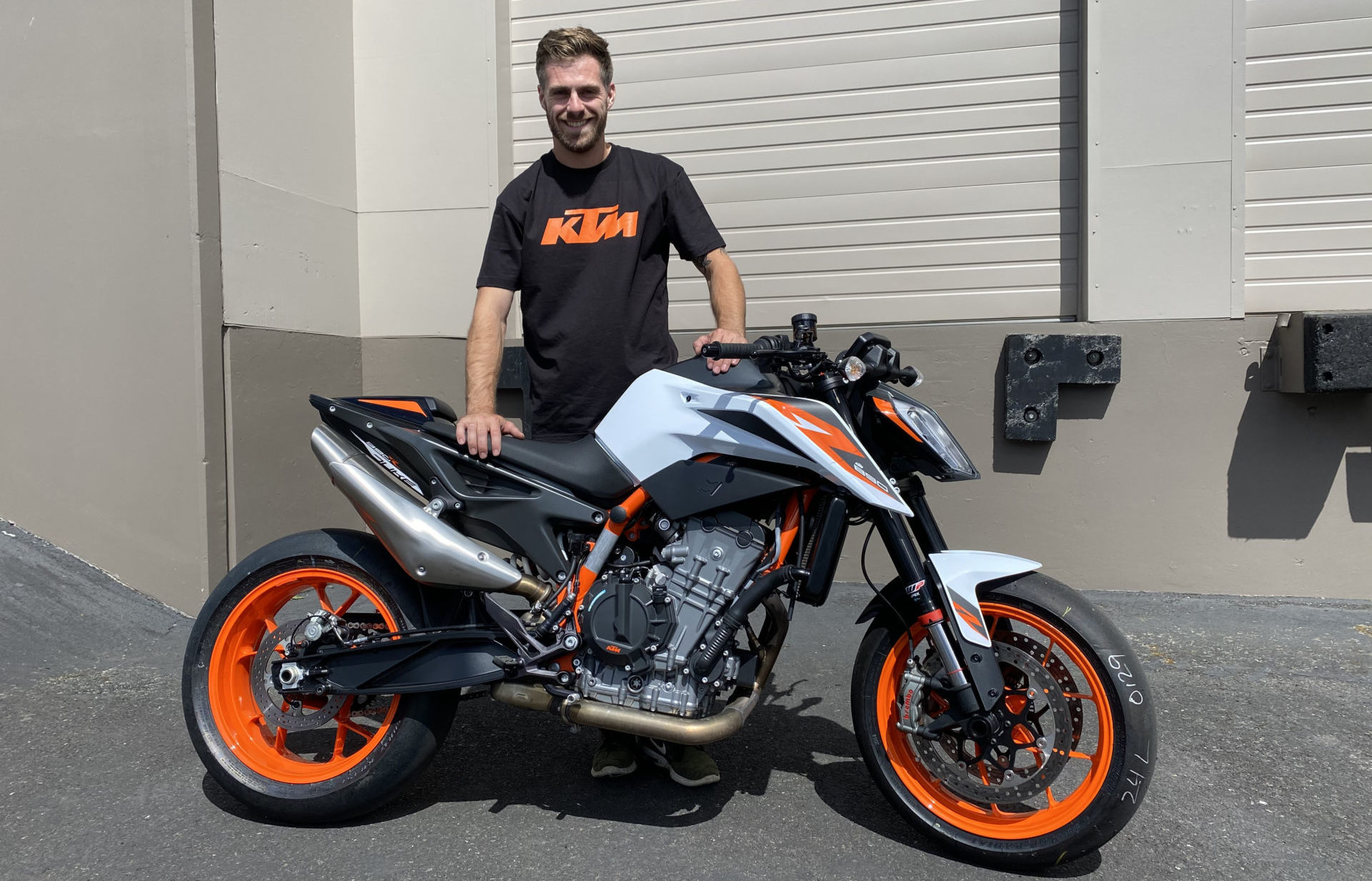 Andy DiBrino and his new KTM 890 Duke R. Photo courtesy Andy DiBrino Racing.