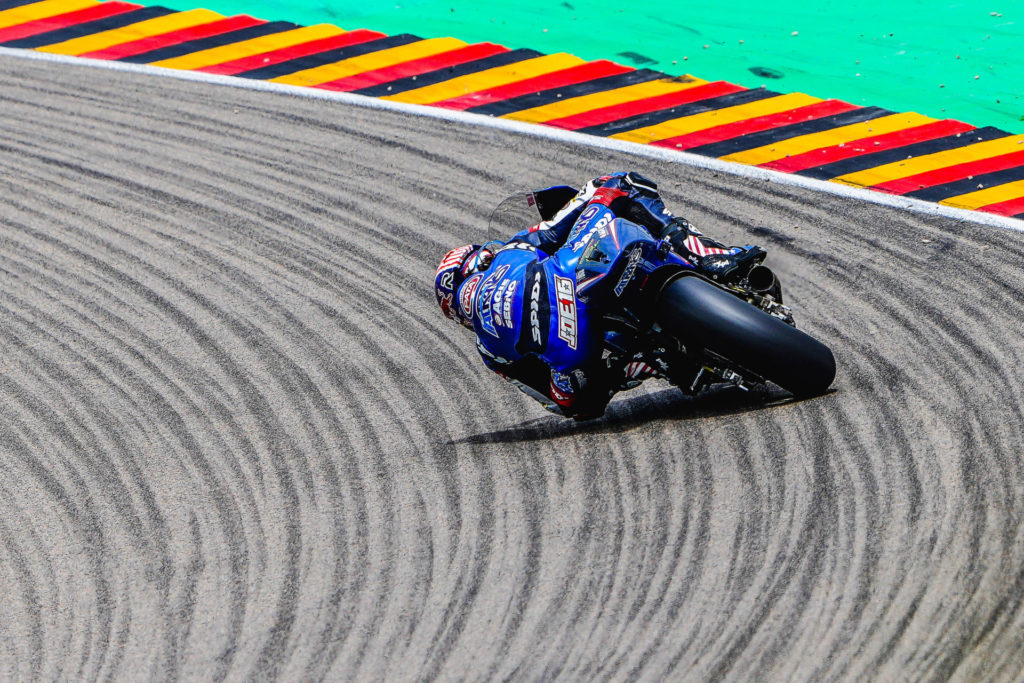 Joe Roberts in action at Sachsenring. Photo courtesy Italtrans Racing.