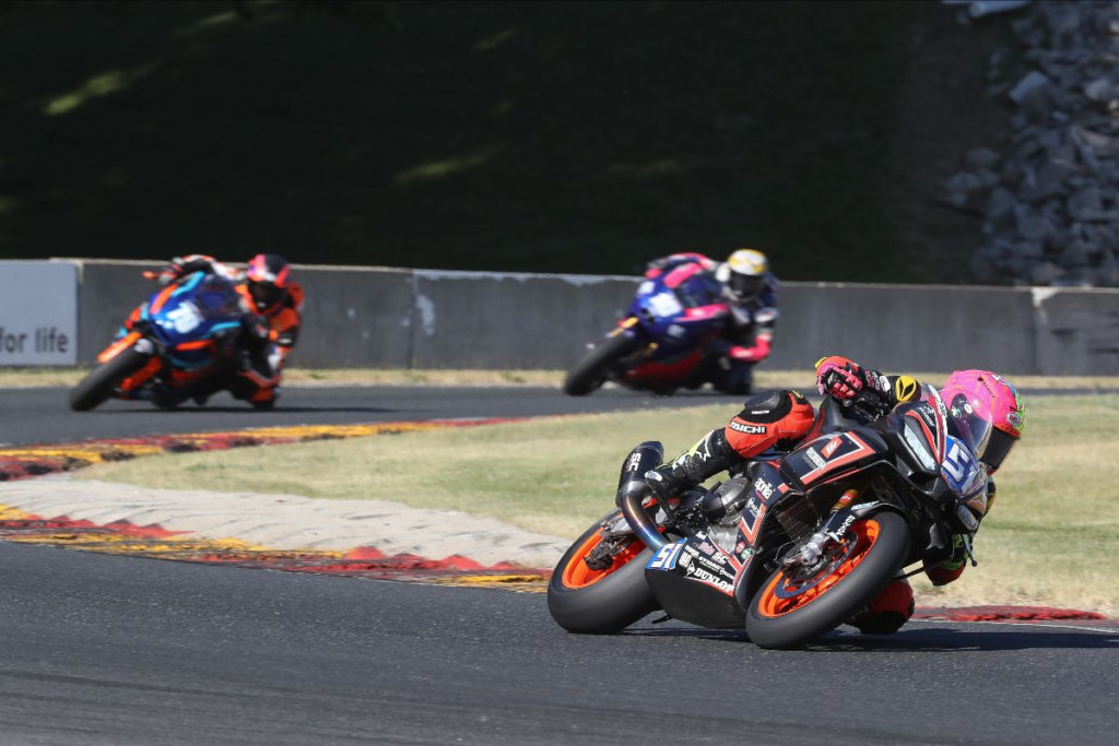 Kaleb De Keyrel (51) dominated Twins Cup Race One. Photo by Brian J. Nelson, courtesy MotoAmerica.