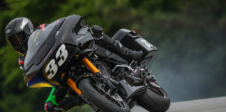 Kyle Wyman (33) on his Screamin' Eagle Harley-Davidson Road Glide, as seen at Road Atlanta. Photo by Brian J. Nelson.