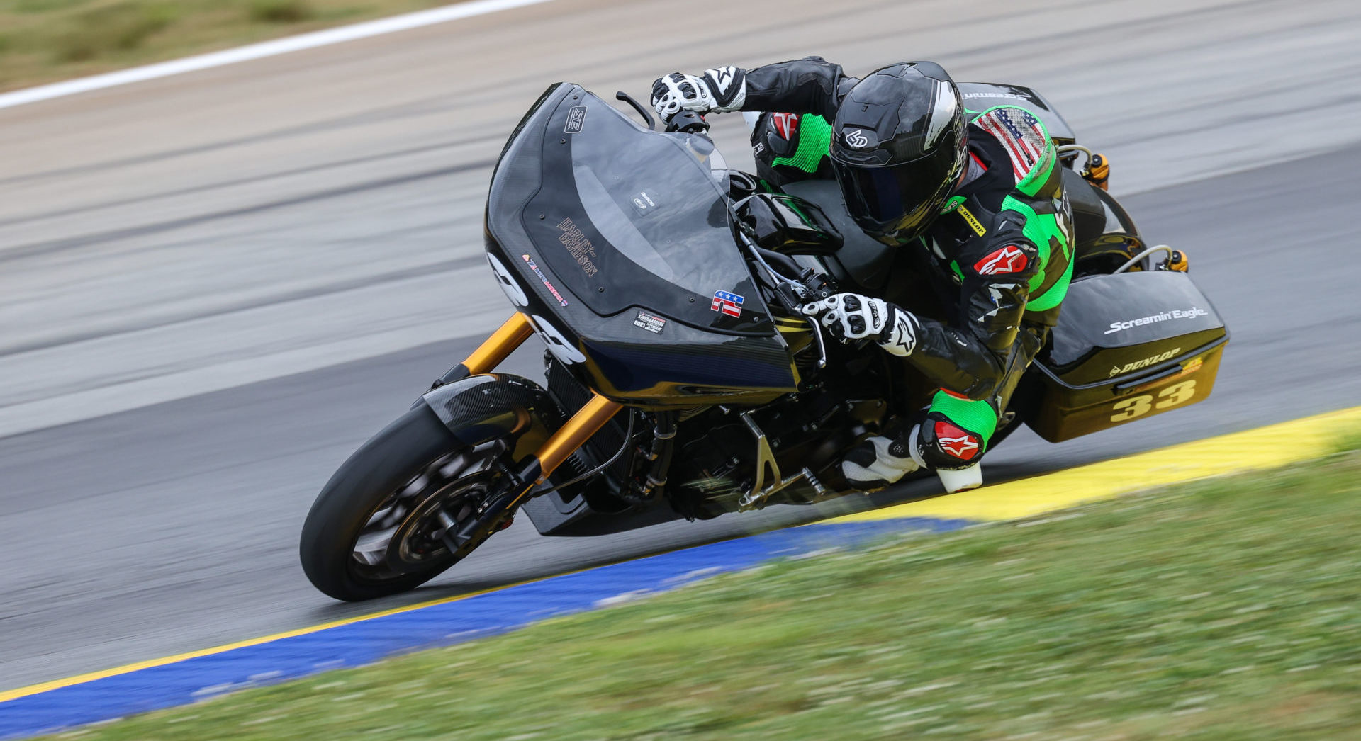 Kyle Wyman (33) on his Screamin' Eagle Harley-Davidson Road Glide. Photo by Brian J. Nelson.