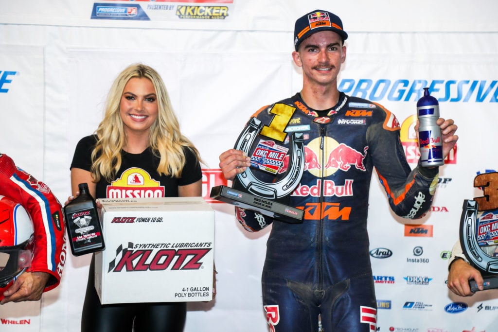Max Whale on the podium in Oklahoma City. Photo courtesy Red Bull KTM Factory Racing.