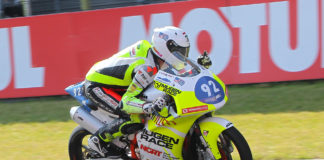 Rossi Moor (92) won Northern Talent Cup Race Two at Assen. Photo courtesy Dorna.