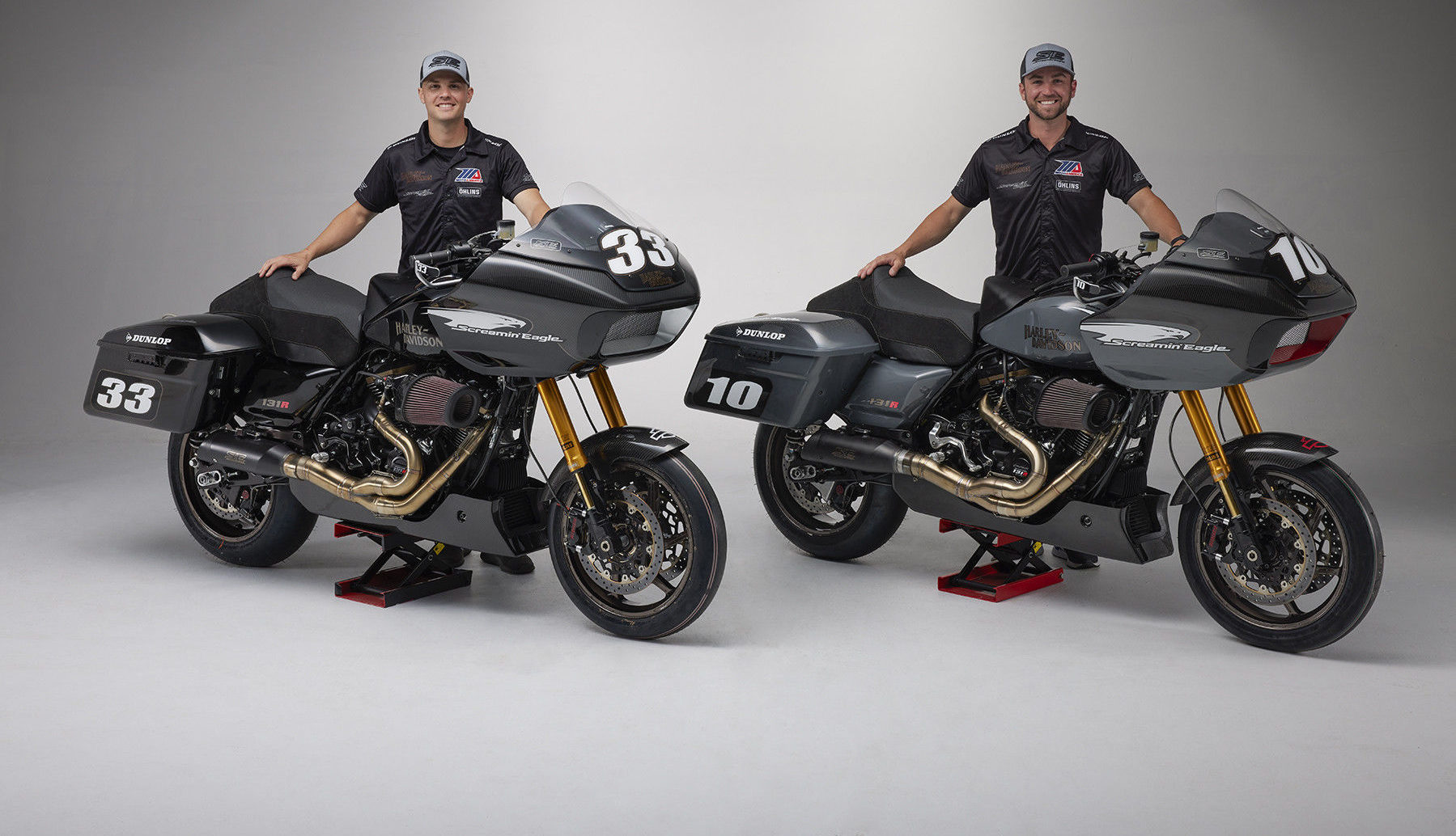 Travis Wyman (right) is joining older brother Kyle Wyman (left) on the factory Harley-Davidson Screamin' Eagle team for the MotoAmerica King of the Baggers race at Road America. Photo courtesy Harley-Davidson.